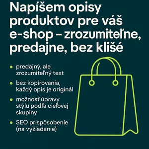 Napíšem opisy produktov pre váš e shop originálne  predajne bez klišé