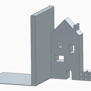 3D model zarážka na knihy vhodné na 3D tlač