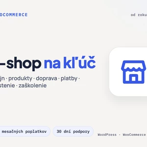 WooCommerce e-shop na kľúč dizajn produkty doprava platby spustenie