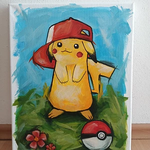 Ručne maľovaný obraz Pikachu