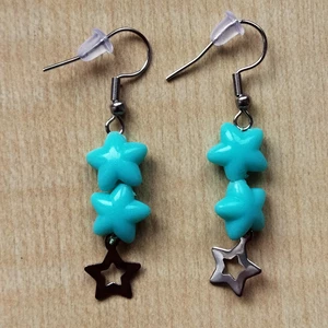 Náušnice hvězda modrá