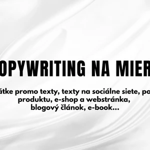 Profesionálny copywriting pre vaše projekty